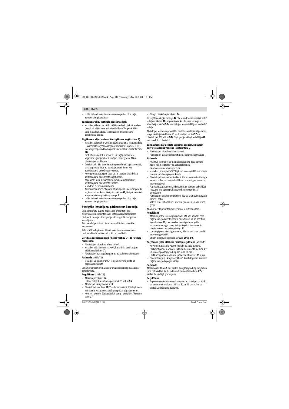 Bosch GTS 10 J Professional User Manual | Page 318 / 355