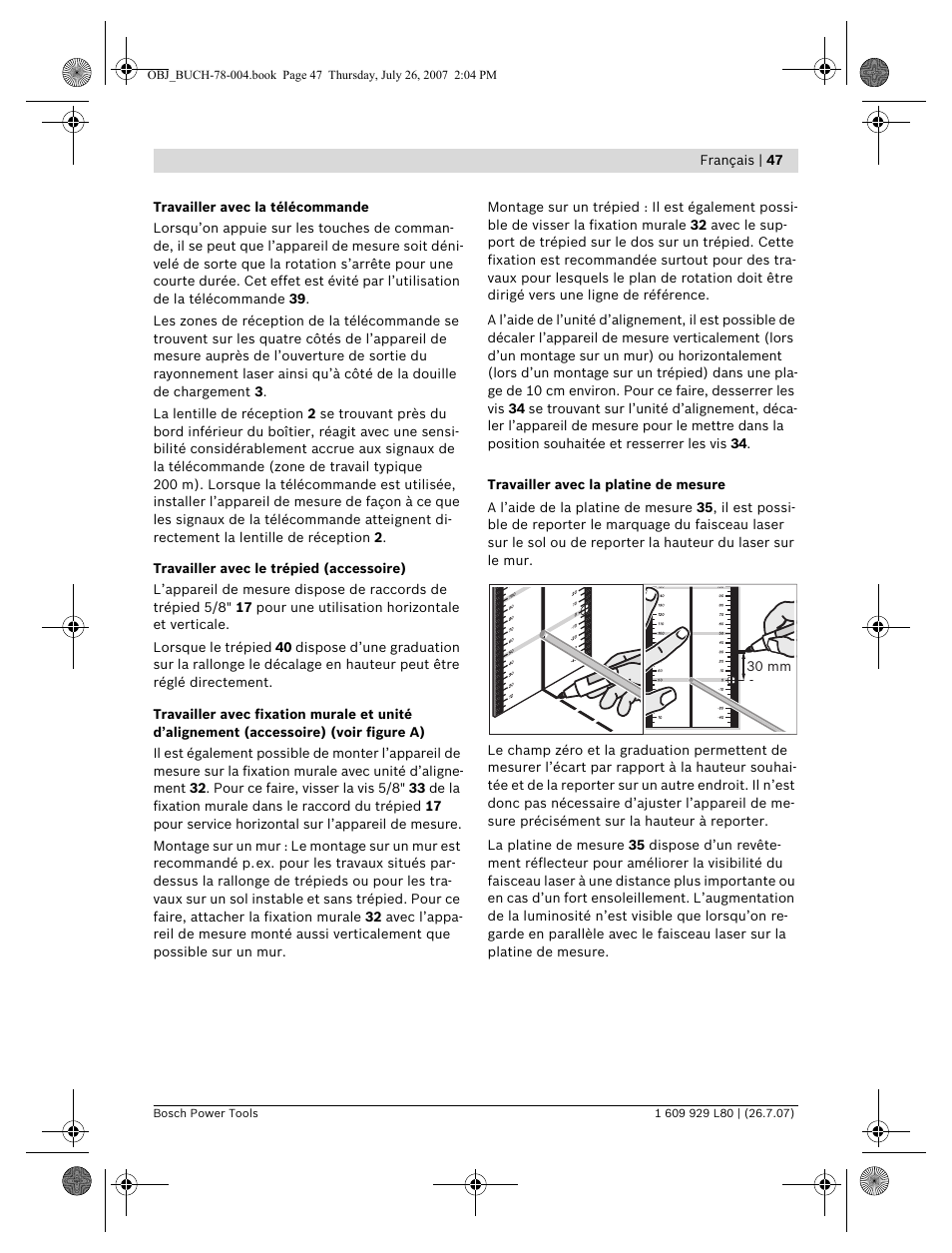 Bosch BL 200 GC Professional User Manual | Page 47 / 419