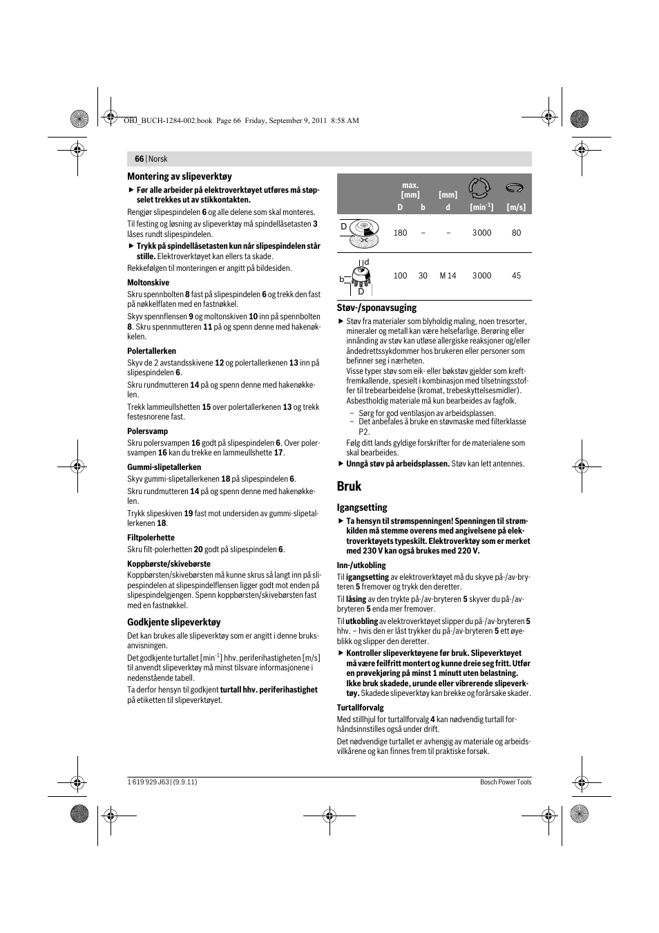 Bruk | Bosch GPO 14 CE Professional User Manual | Page 65 / 186