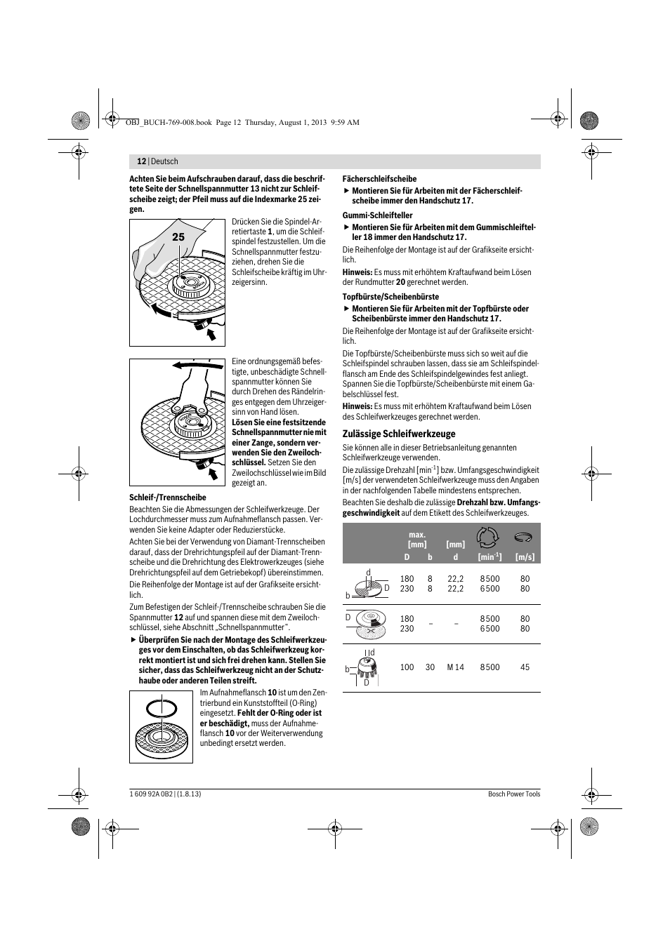 Bosch GWS 24-230 JVX Professional User Manual | Page 11 / 299
