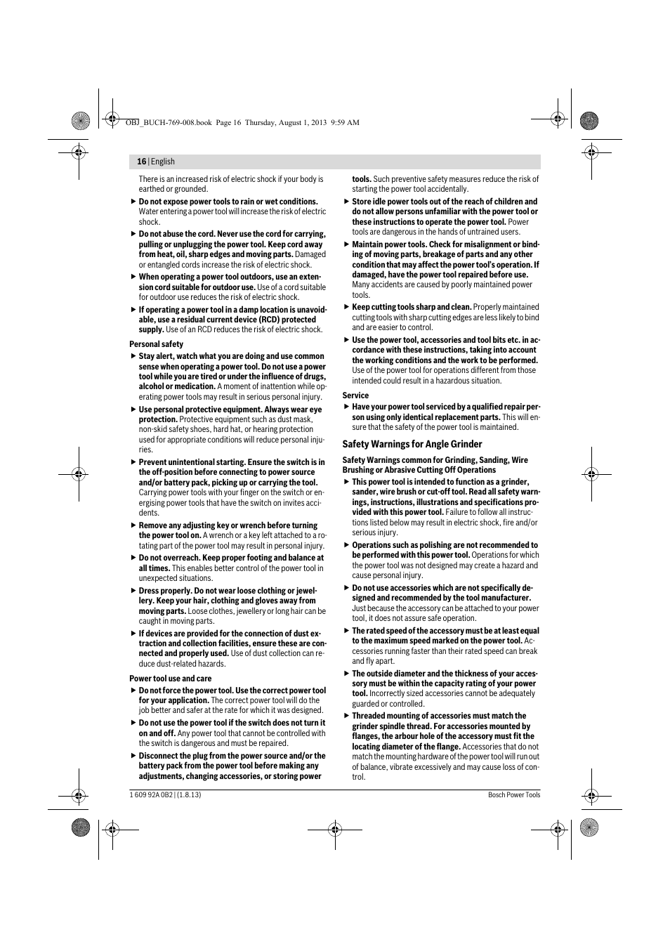 Bosch GWS 24-230 JVX Professional User Manual | Page 15 / 299