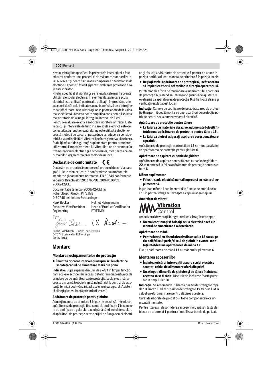 Montare | Bosch GWS 24-230 JVX Professional User Manual | Page 199 / 299