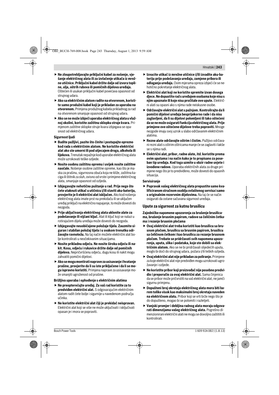 Bosch GWS 24-230 JVX Professional User Manual | Page 242 / 299