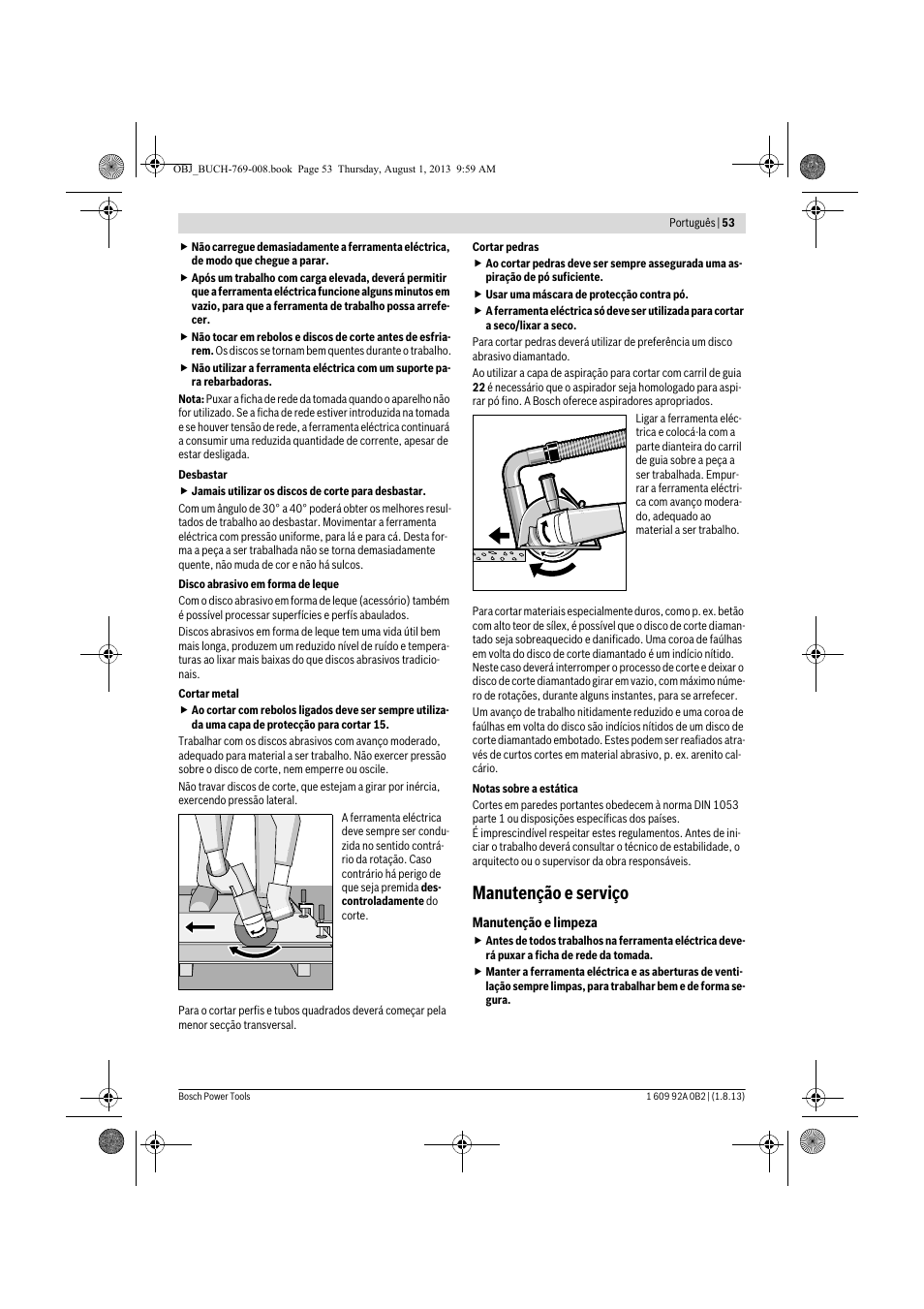 Manutenção e serviço | Bosch GWS 24-230 JVX Professional User Manual | Page 52 / 299