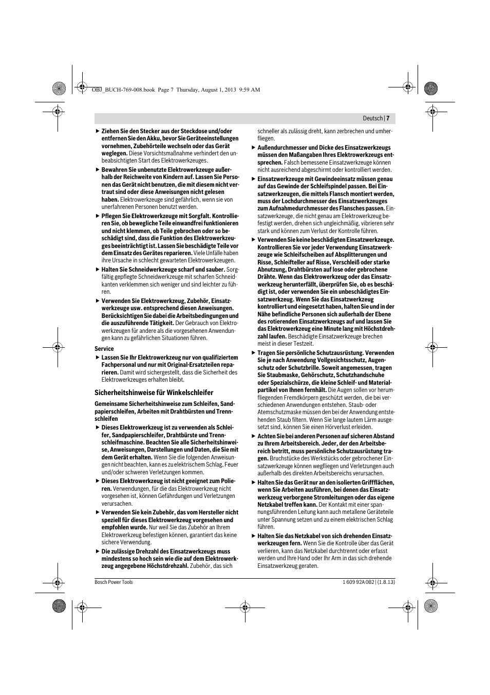 Bosch GWS 24-230 JVX Professional User Manual | Page 6 / 299