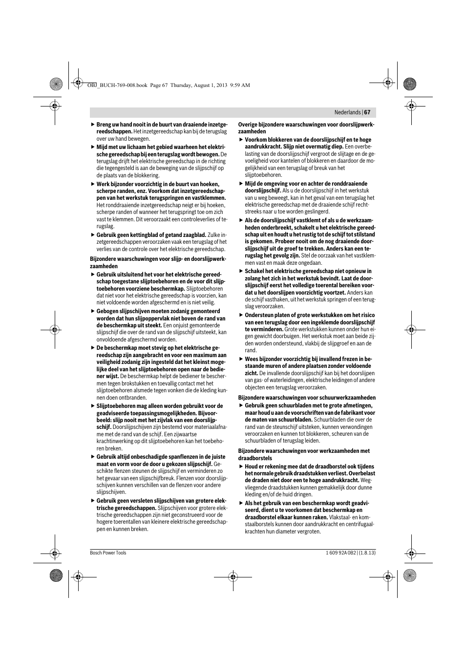Bosch GWS 24-230 JVX Professional User Manual | Page 66 / 299