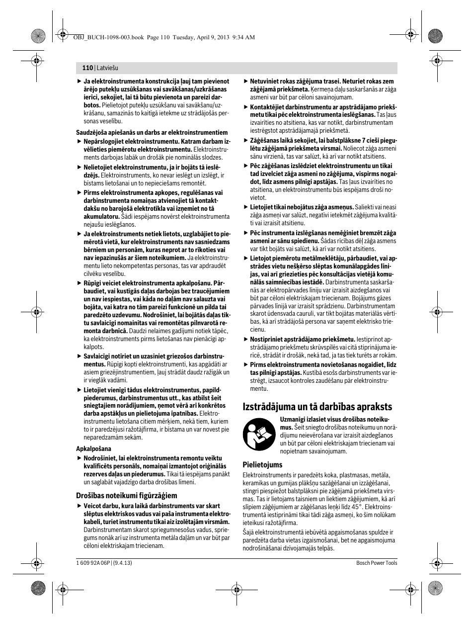 Izstrādājuma un tā darbības apraksts | Bosch PST 900 PEL User Manual | Page 110 / 125