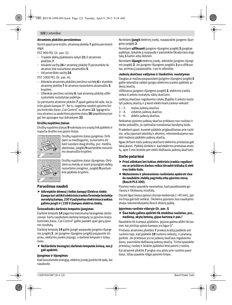 Bosch PST 900 PEL User Manual | Page 122 / 125