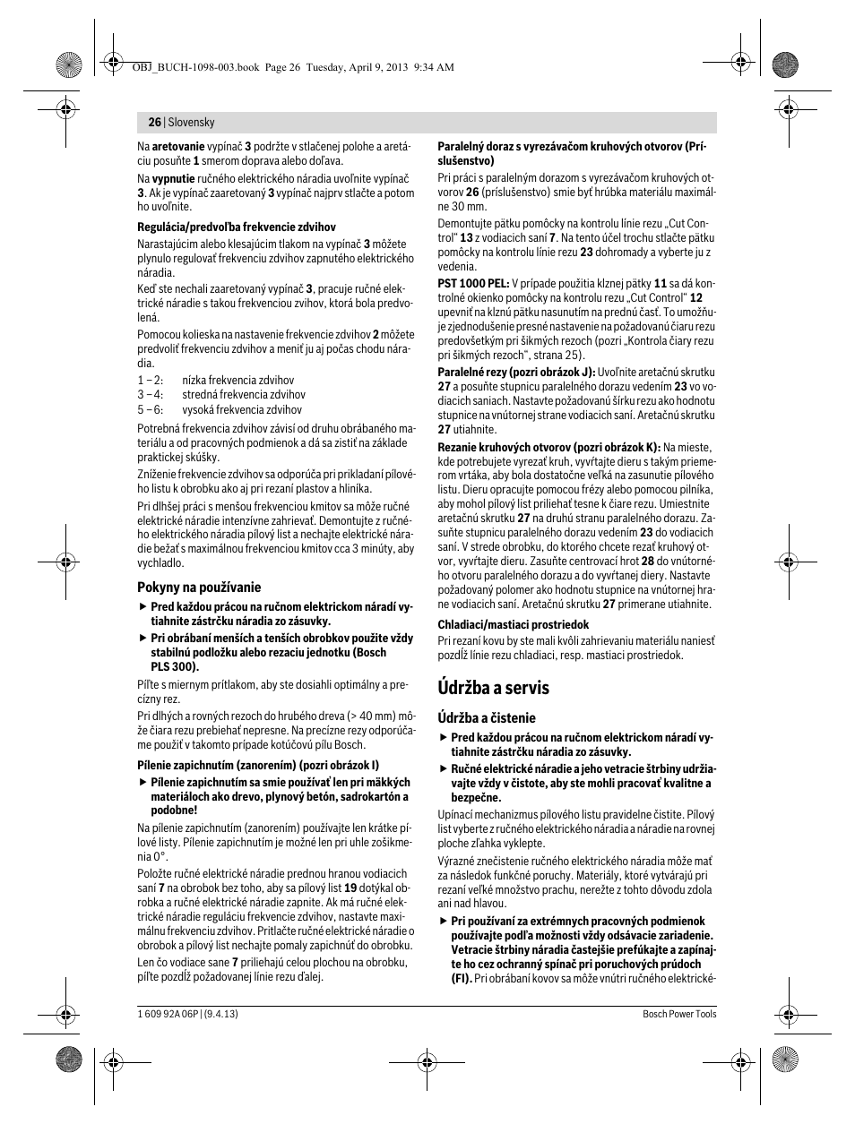 Údržba a servis | Bosch PST 900 PEL User Manual | Page 26 / 125