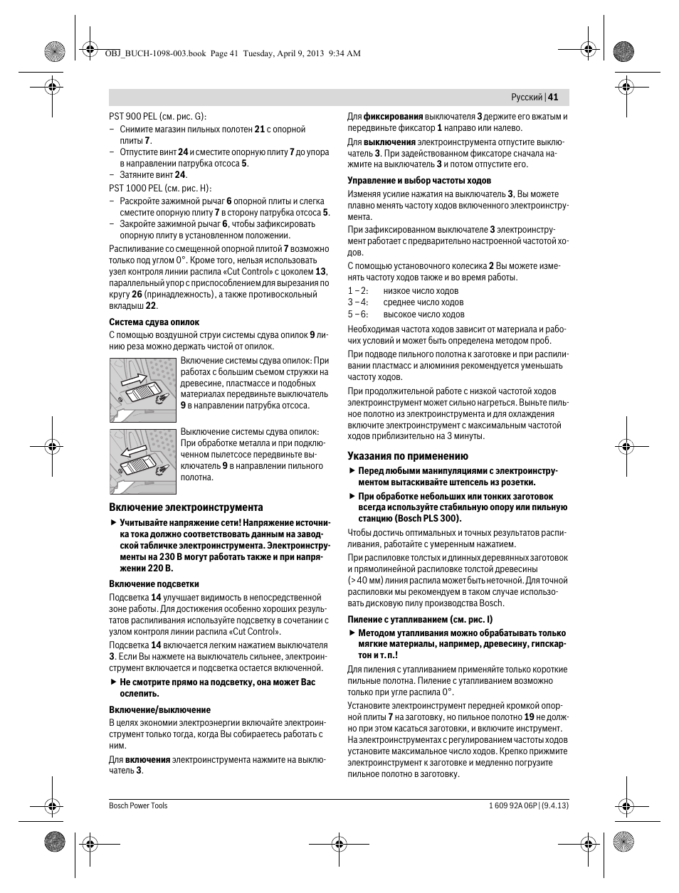 Bosch PST 900 PEL User Manual | Page 41 / 125