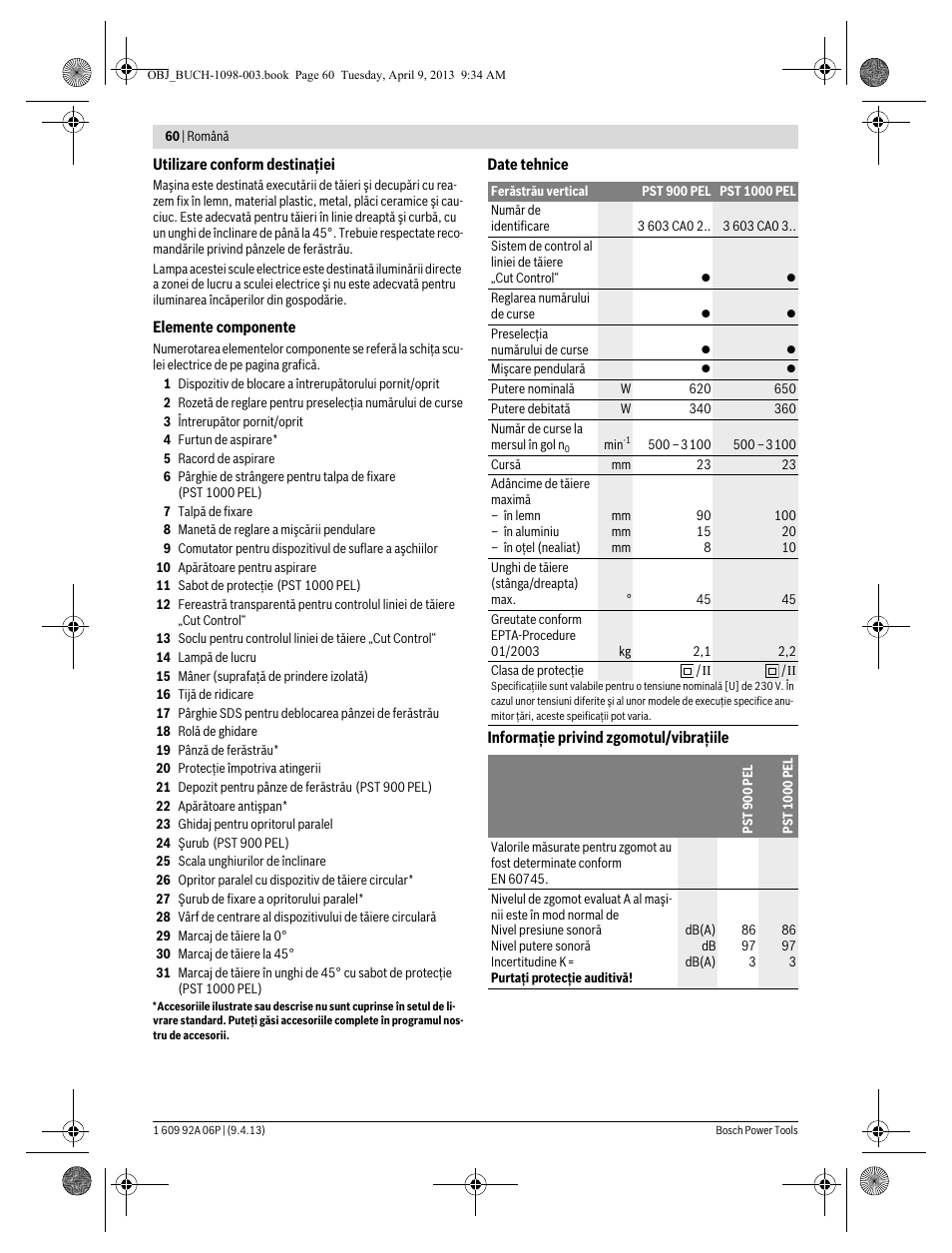 Bosch PST 900 PEL User Manual | Page 60 / 125