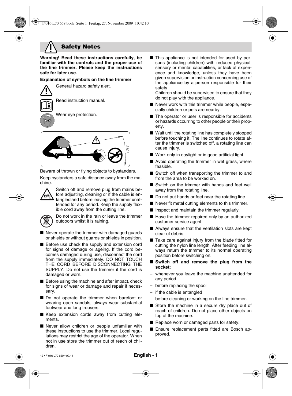 Bosch ART 23 EASYTRIM User Manual | Page 12 / 164