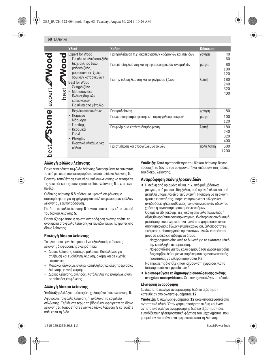 Bosch GEX 150 Turbo Professional User Manual | Page 68 / 167