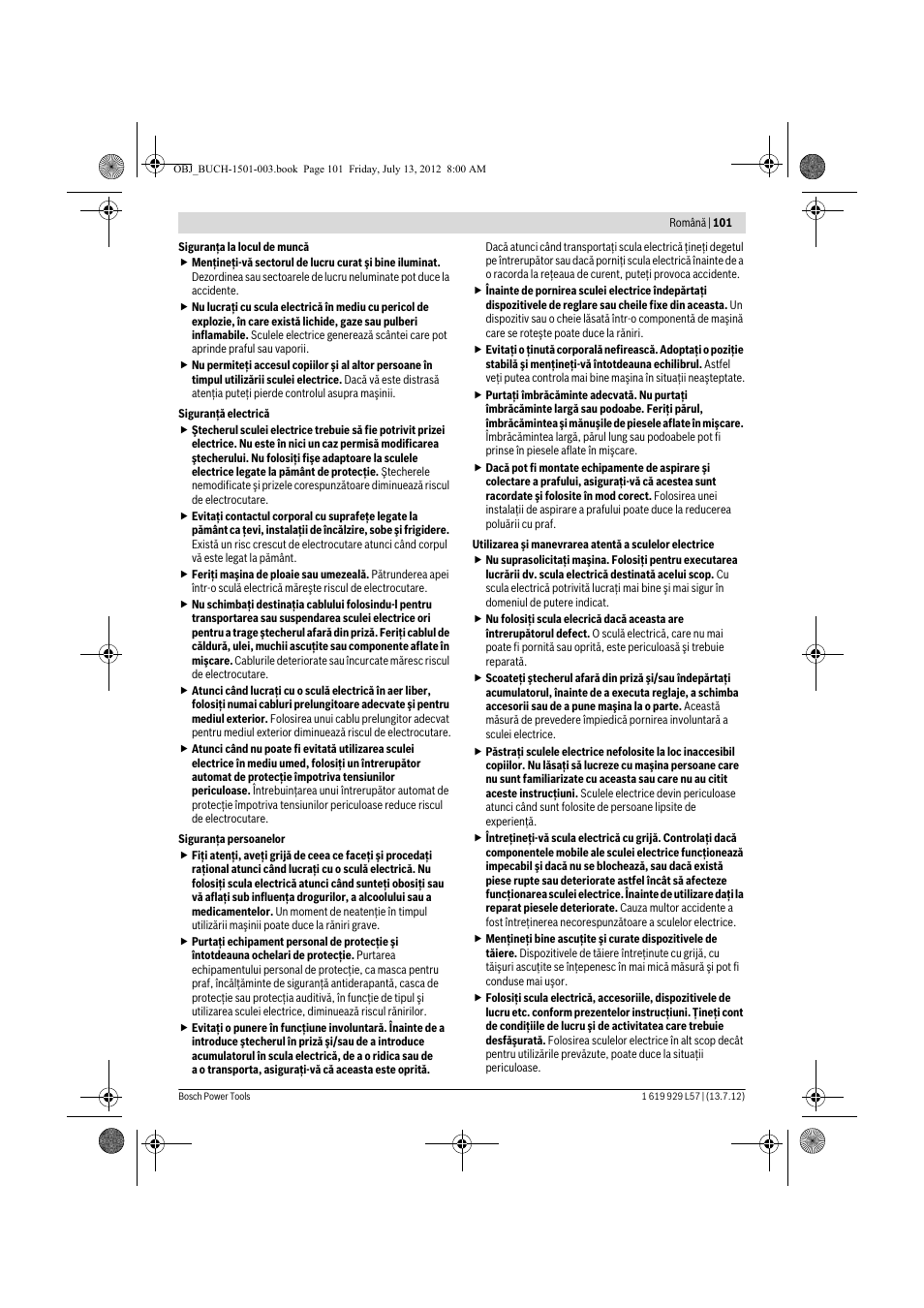 Bosch GBG 6 Professional User Manual | Page 101 / 150