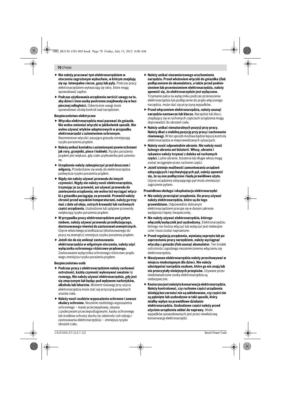 Bosch GBG 6 Professional User Manual | Page 70 / 150