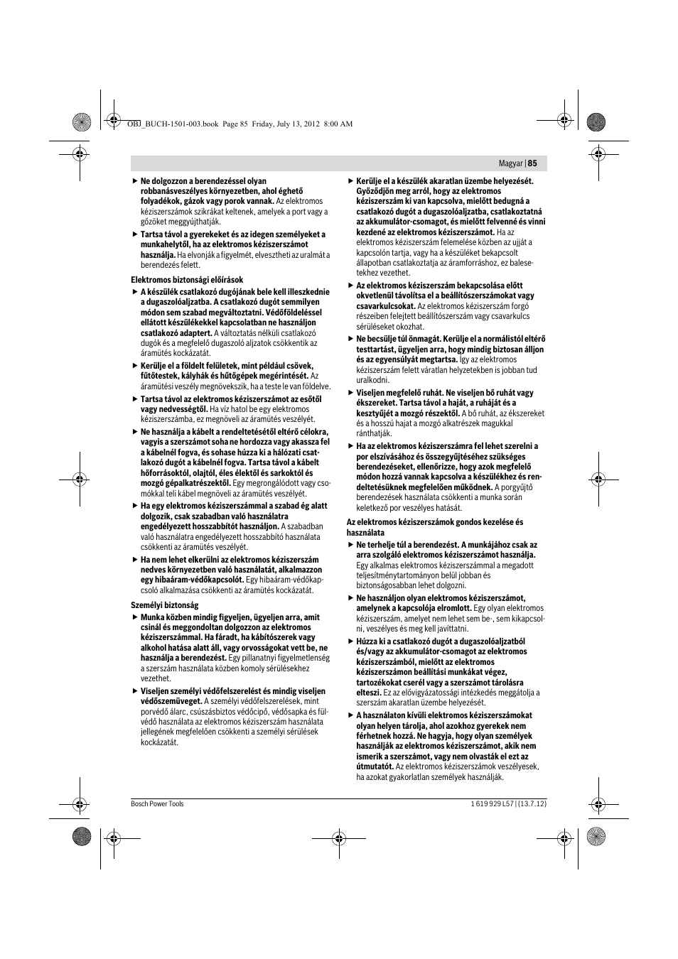 Bosch GBG 6 Professional User Manual | Page 85 / 150