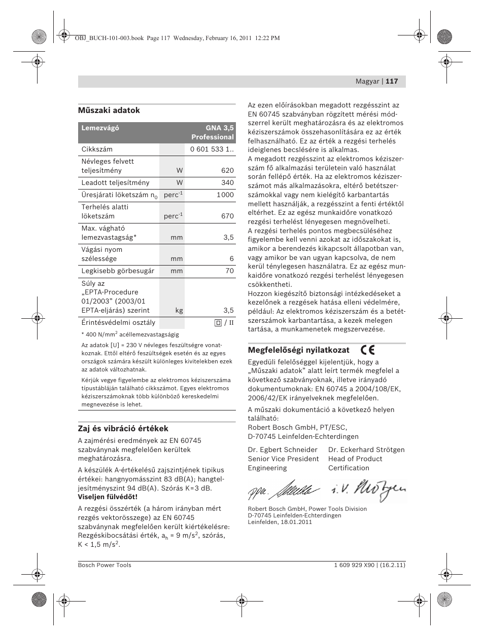Bosch GNA 3,5 Professional User Manual | Page 117 / 199