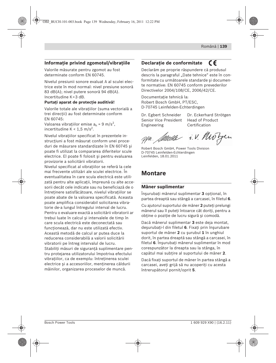 Montare | Bosch GNA 3,5 Professional User Manual | Page 139 / 199