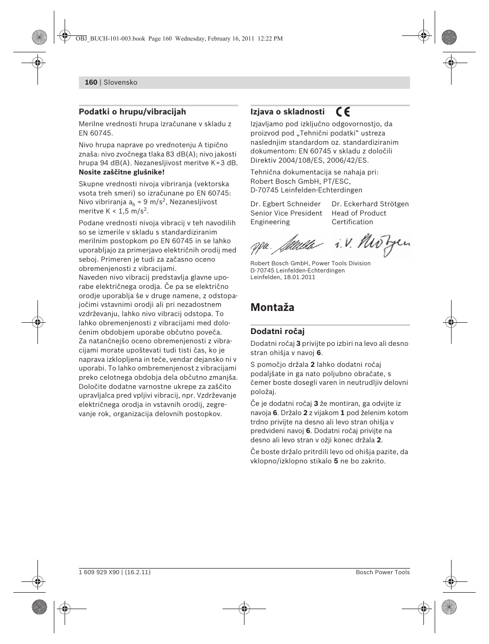 Montaža | Bosch GNA 3,5 Professional User Manual | Page 160 / 199