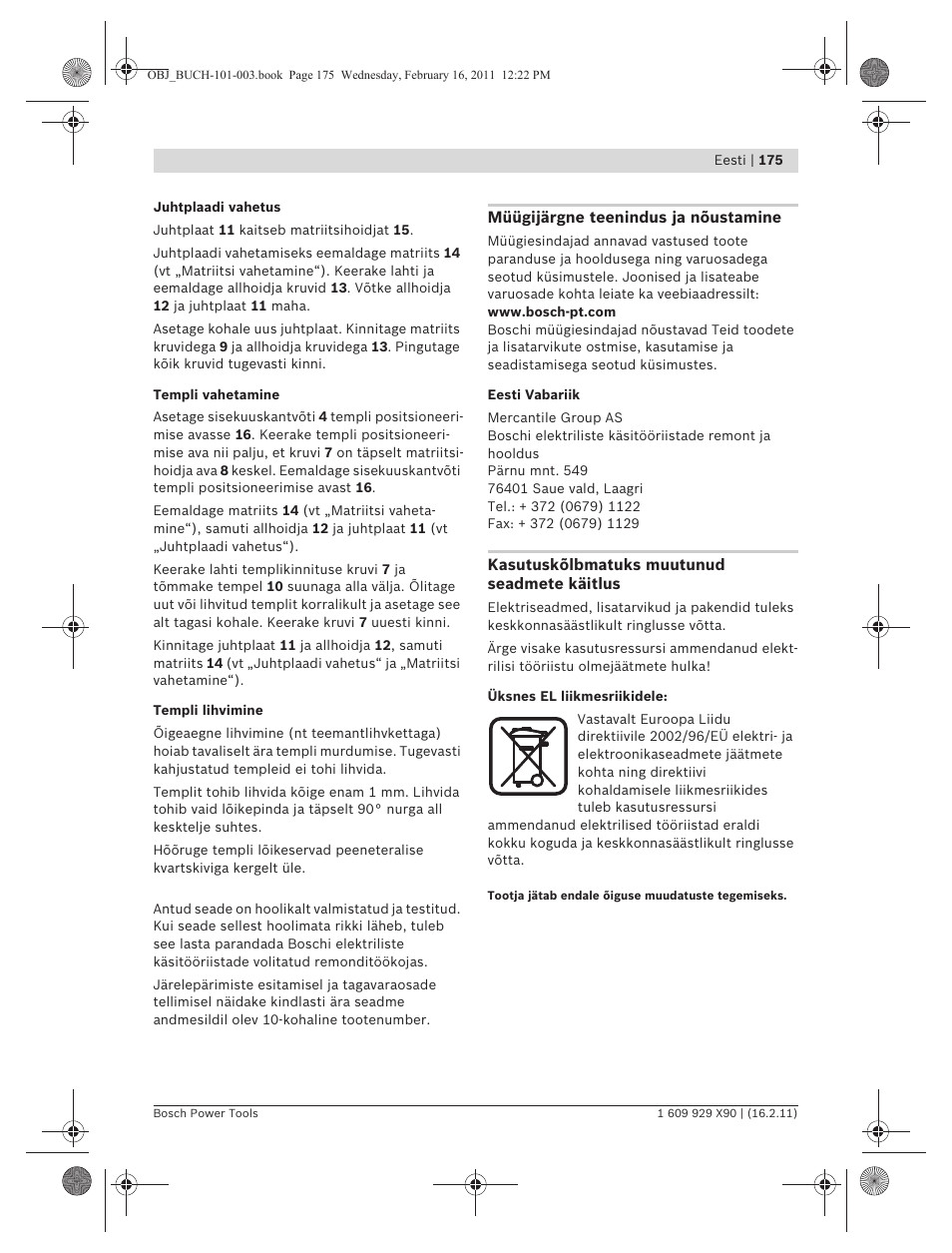 Bosch GNA 3,5 Professional User Manual | Page 175 / 199