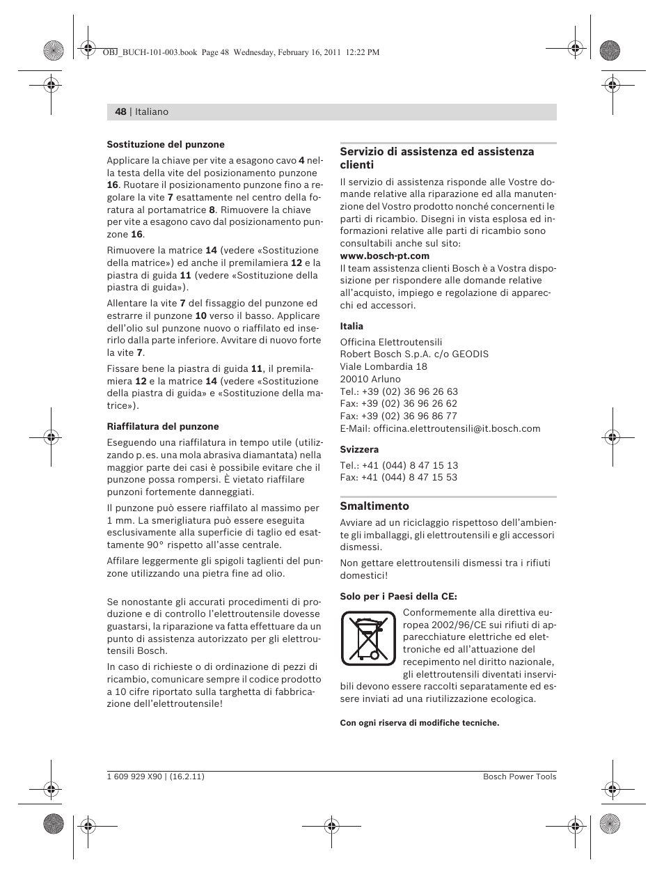 Bosch GNA 3,5 Professional User Manual | Page 48 / 199