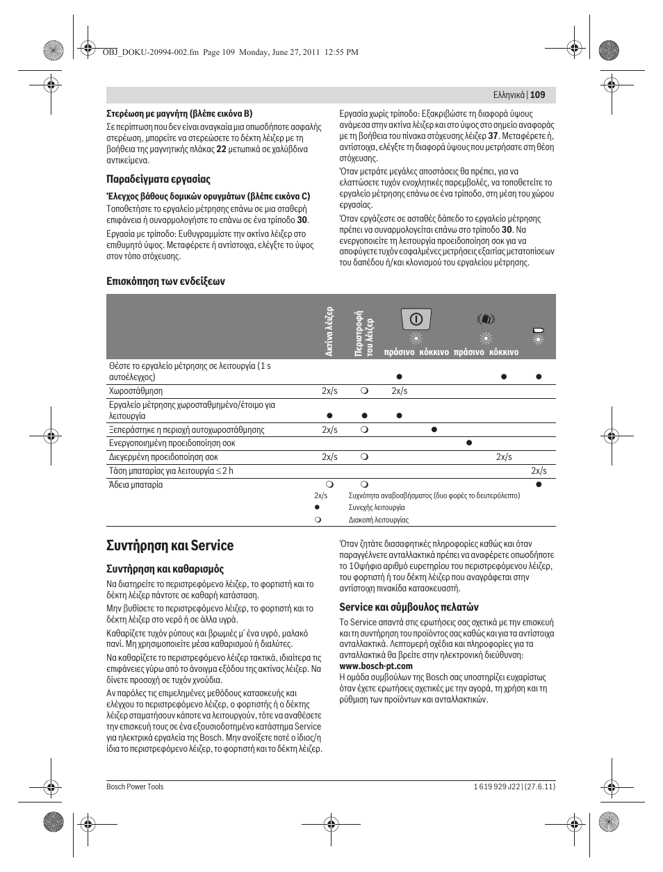 Ухнфюсзуз кбй service | Bosch GRL 400 H Professional User Manual | Page 109 / 259