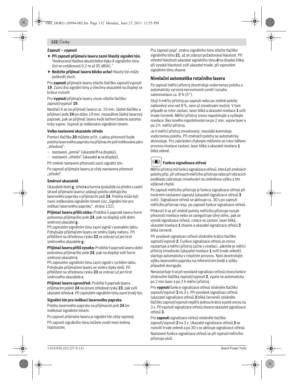 Bosch GRL 400 H Professional User Manual | Page 132 / 259