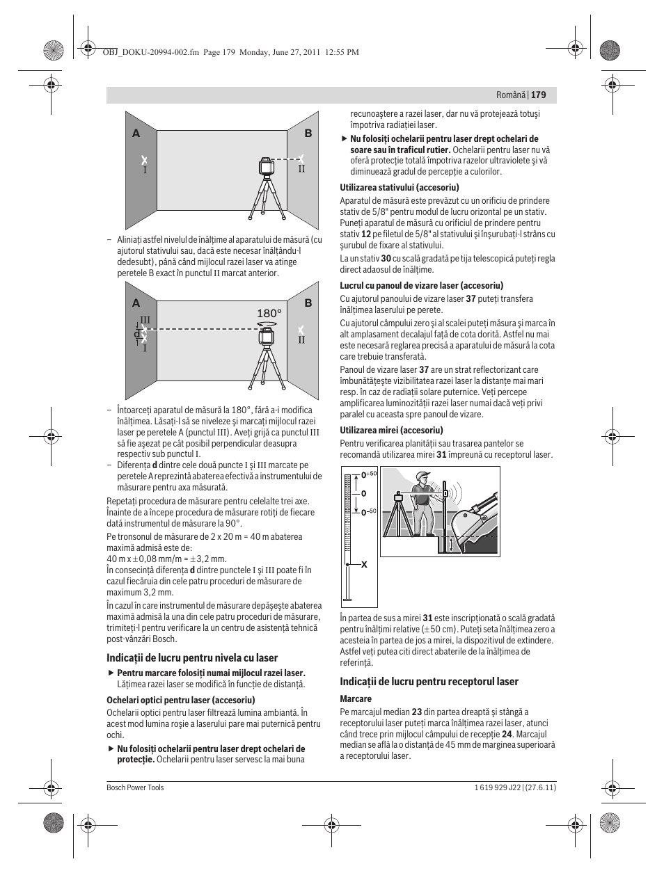 Bosch GRL 400 H Professional User Manual | Page 179 / 259