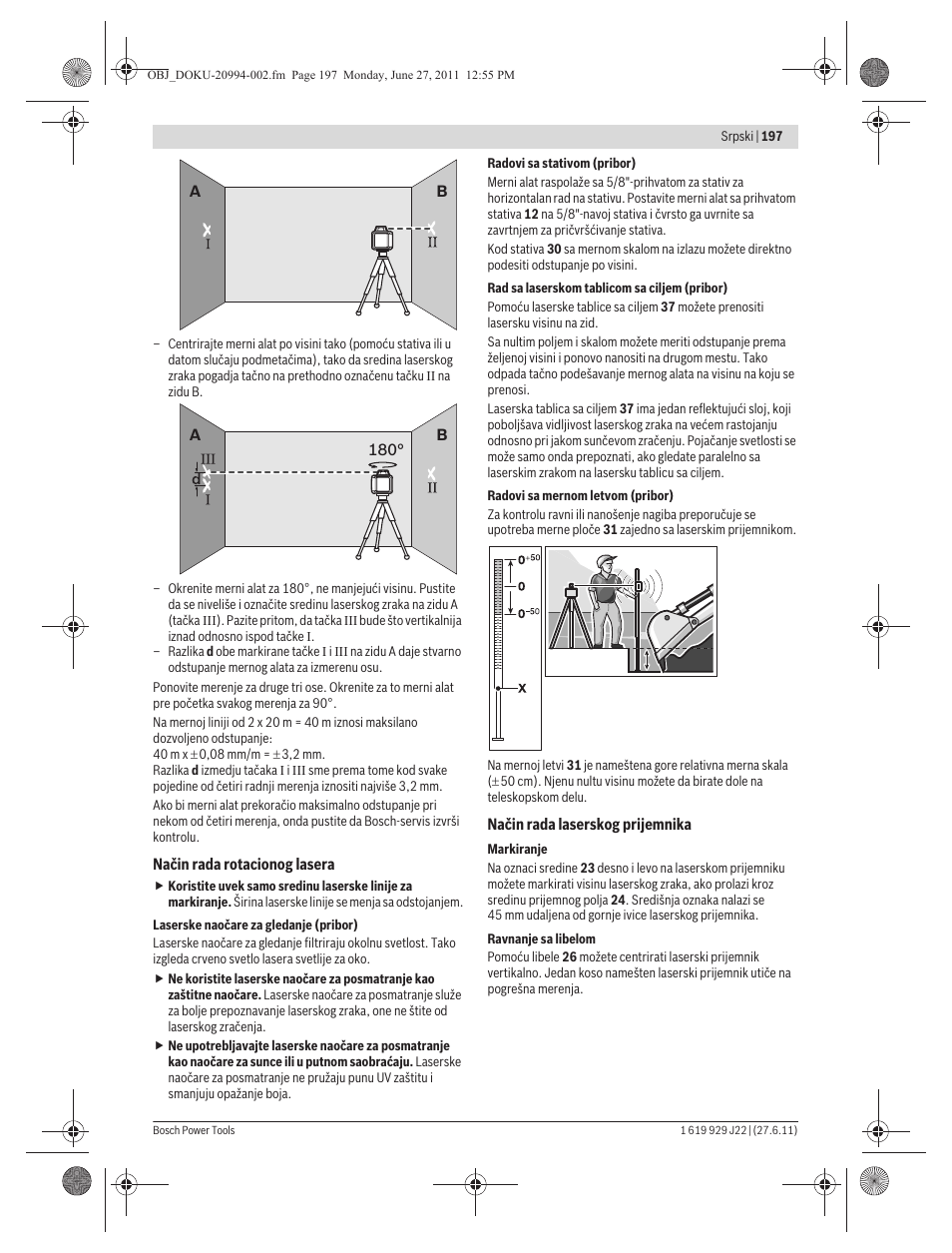 Bosch GRL 400 H Professional User Manual | Page 197 / 259
