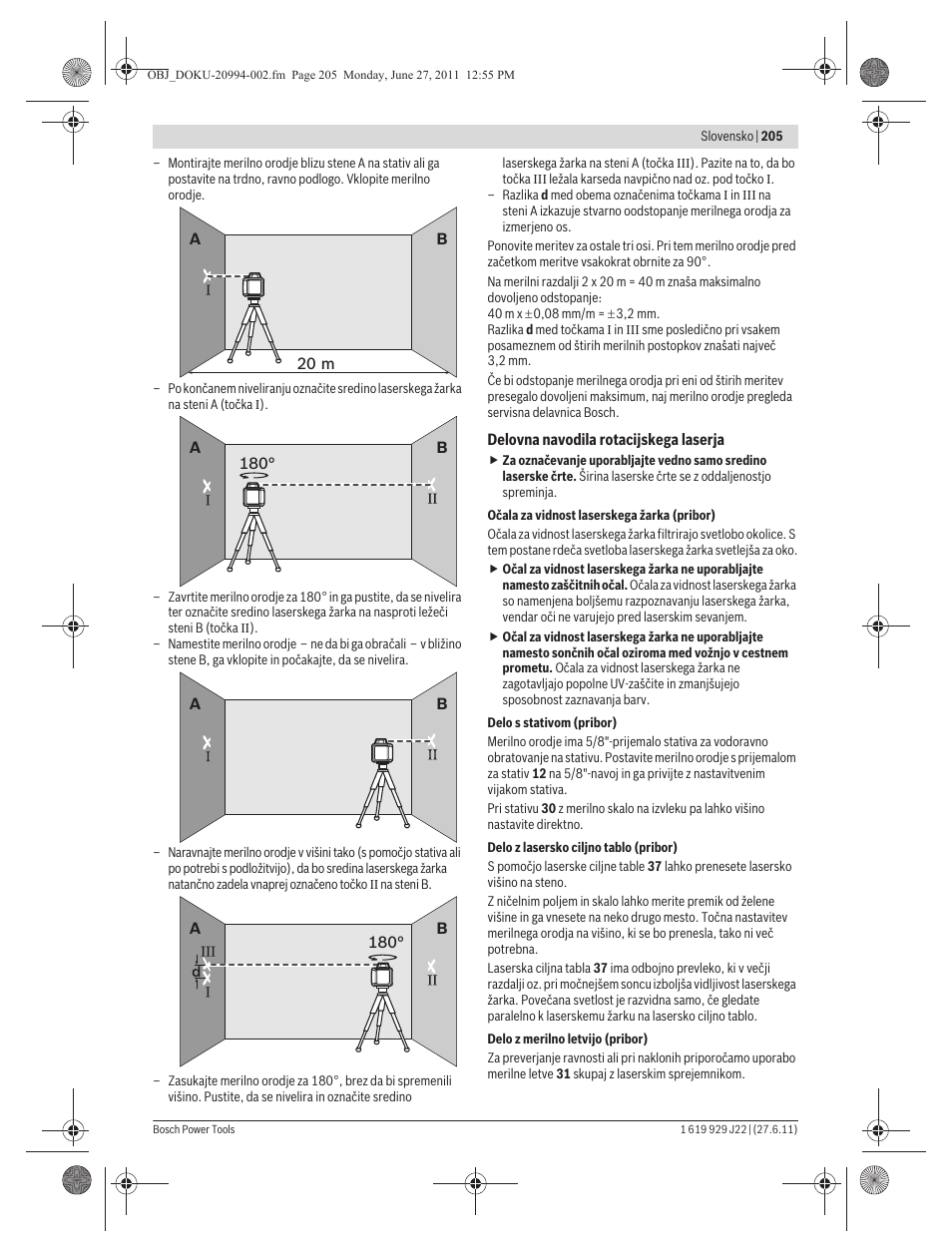 Bosch GRL 400 H Professional User Manual | Page 205 / 259