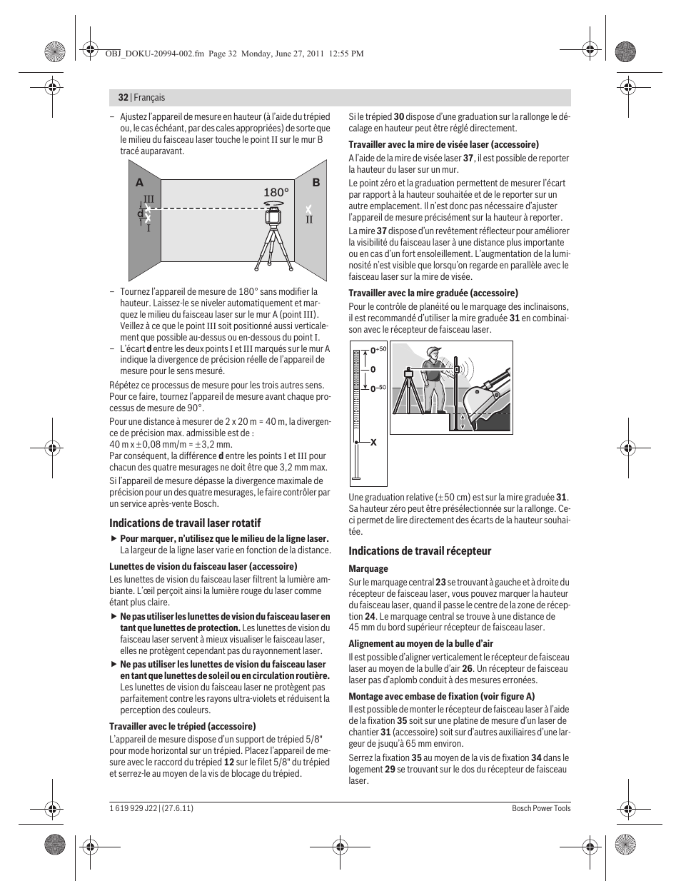 Bosch GRL 400 H Professional User Manual | Page 32 / 259