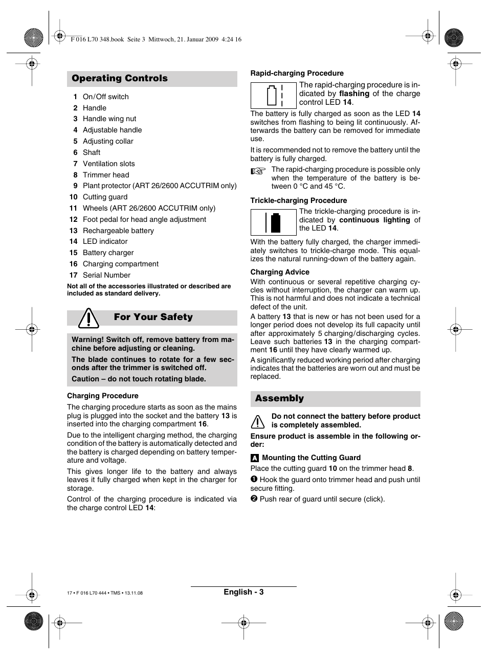 Bosch ART 23 Accutrim User Manual | Page 17 / 201