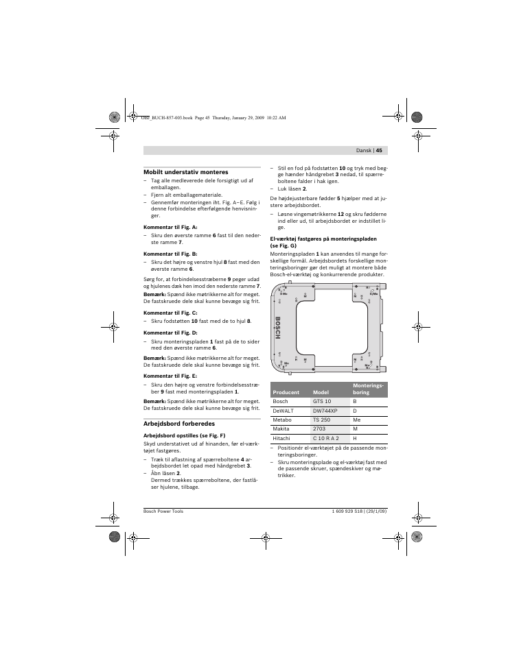 Bosch GTA 60 W Professional User Manual | Page 45 / 135