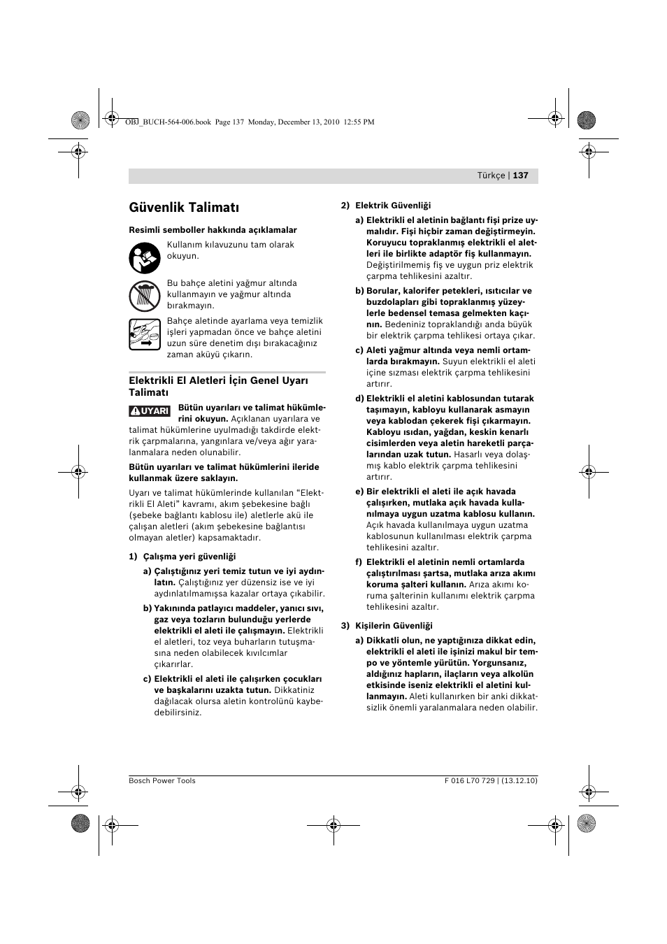 Güvenlik talimat | Bosch AHS 52 LI User Manual | Page 137 / 297