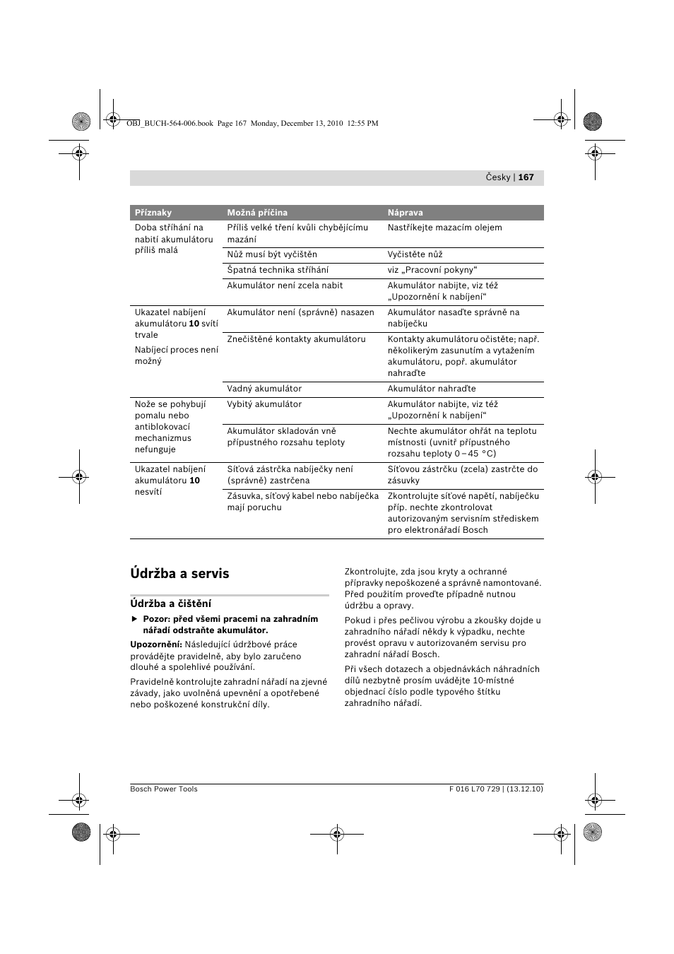 Údržba a servis | Bosch AHS 52 LI User Manual | Page 167 / 297