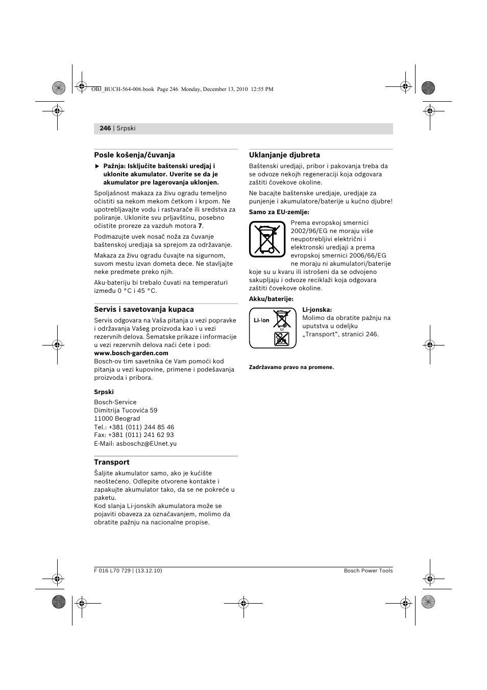 Bosch AHS 52 LI User Manual | Page 246 / 297