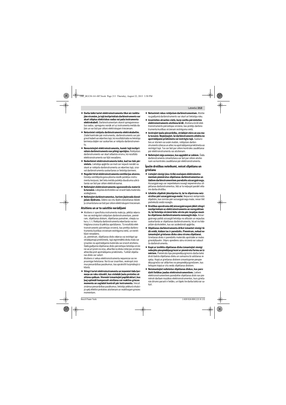 Bosch GWS 780 C Professional User Manual | Page 213 / 261