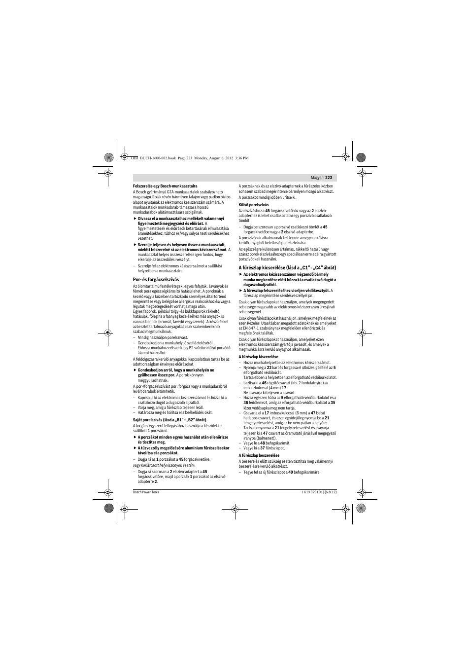 Bosch GCM 12 JL Professional User Manual | Page 223 / 384