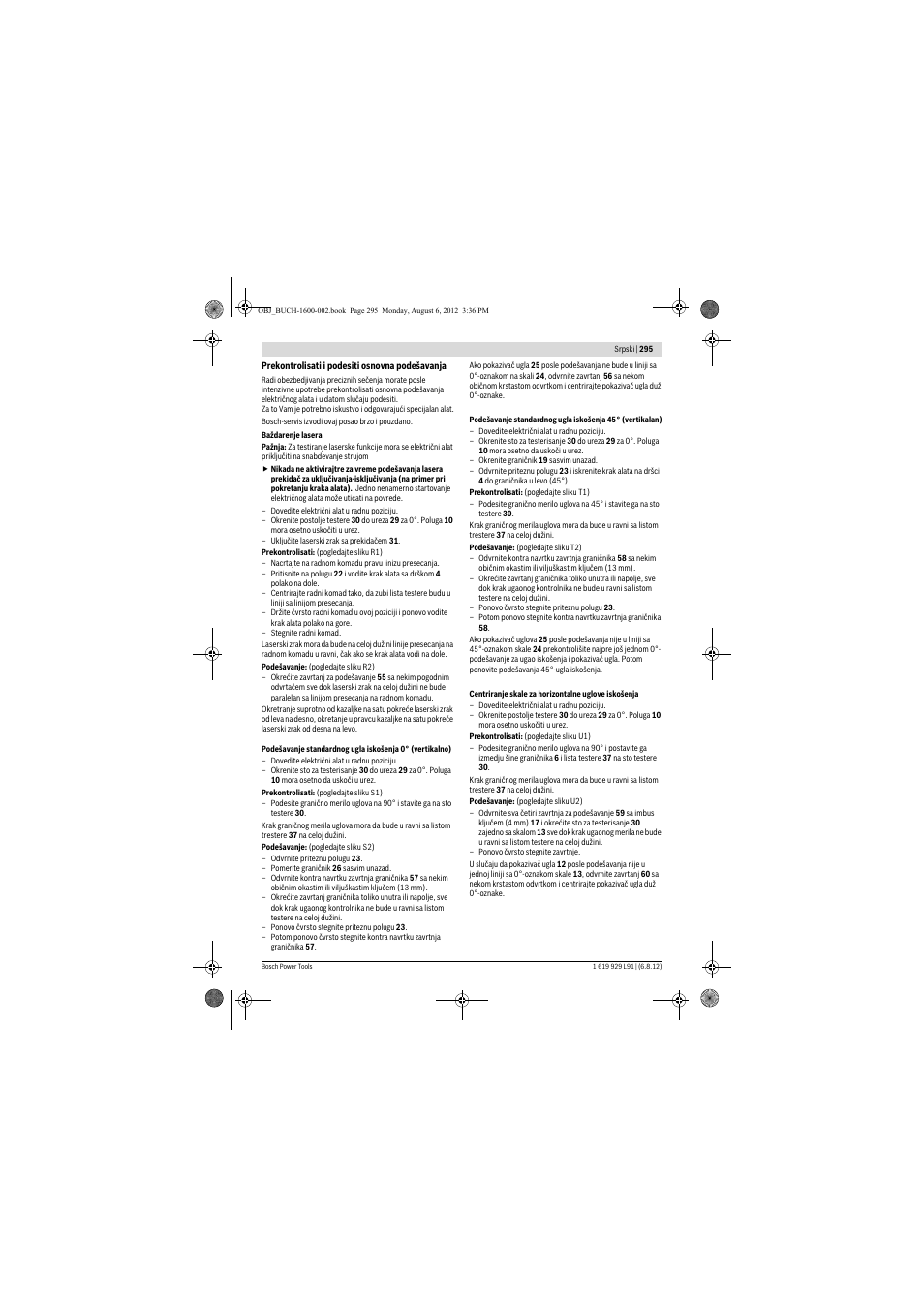 Bosch GCM 12 JL Professional User Manual | Page 295 / 384