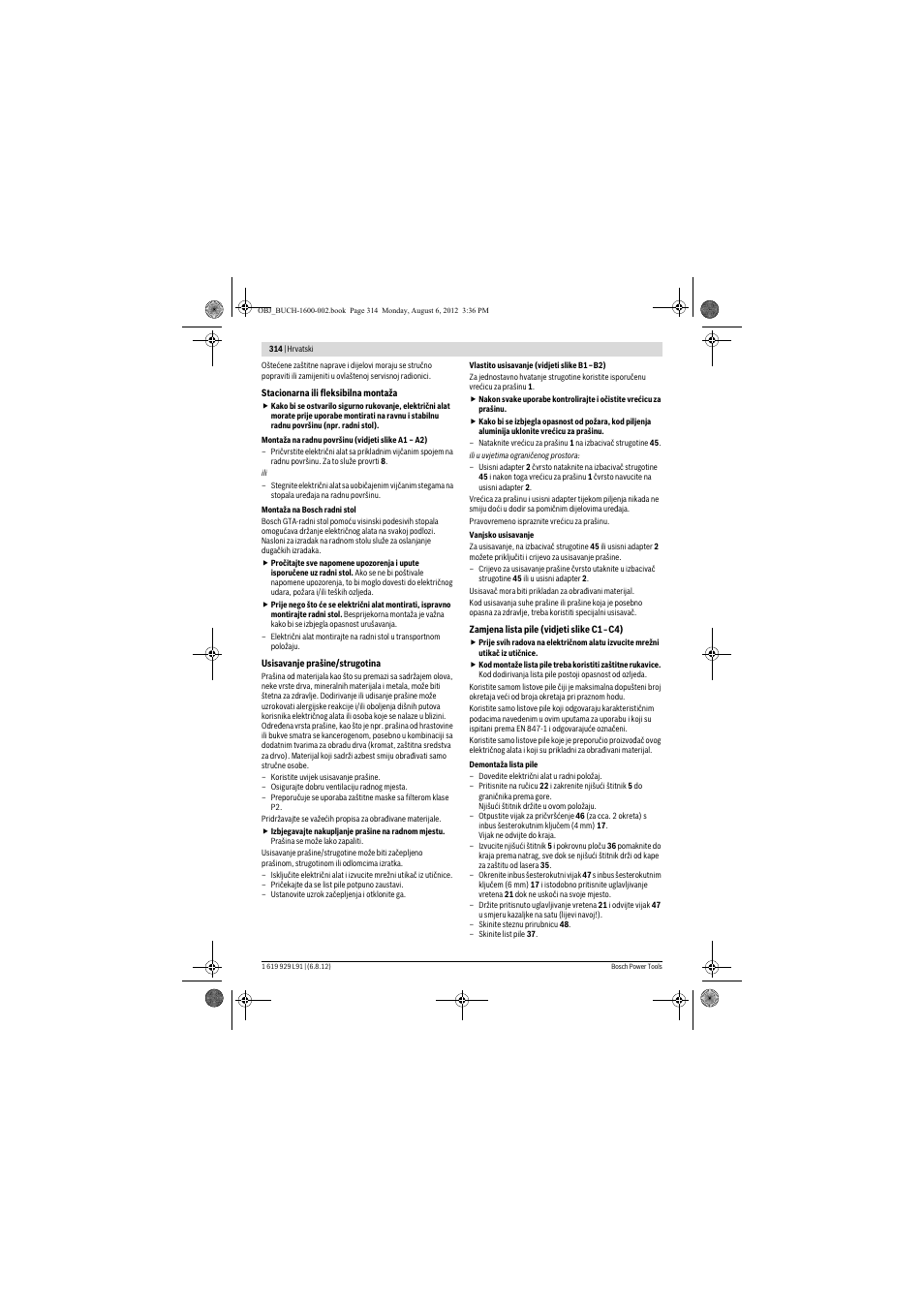Bosch GCM 12 JL Professional User Manual | Page 314 / 384
