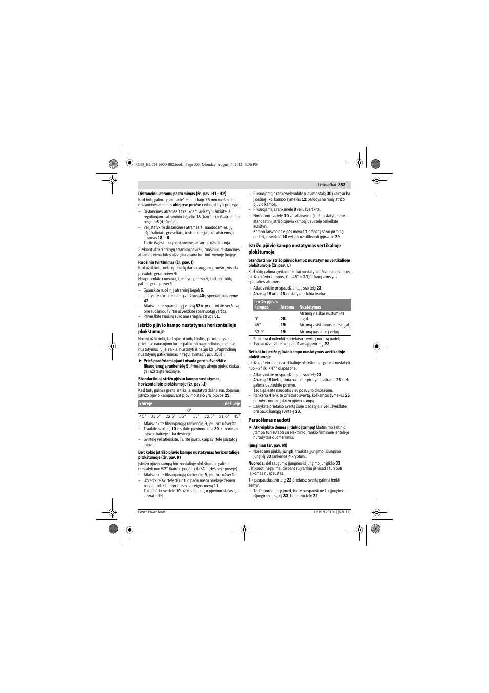 Bosch GCM 12 JL Professional User Manual | Page 353 / 384