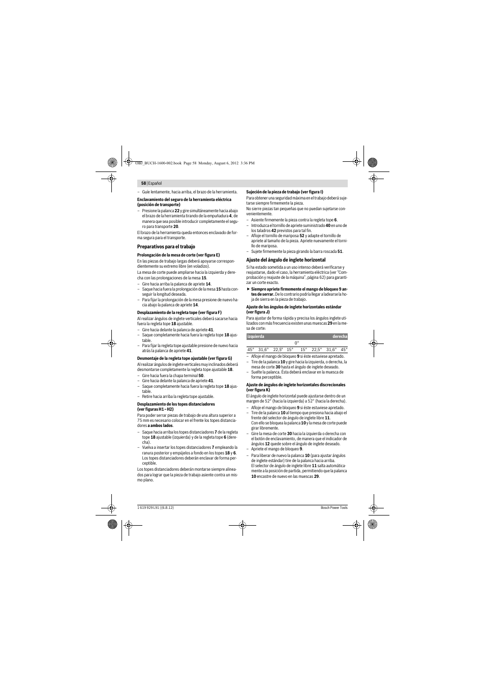 Bosch GCM 12 JL Professional User Manual | Page 58 / 384