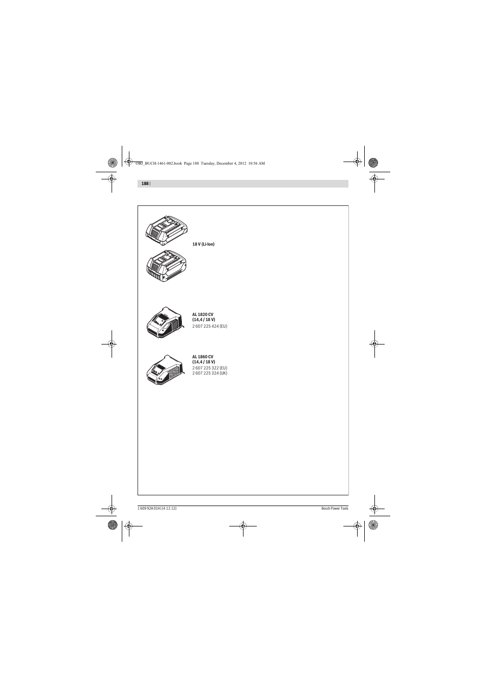 Bosch GGS 18 V-LI Professional User Manual | Page 188 / 189