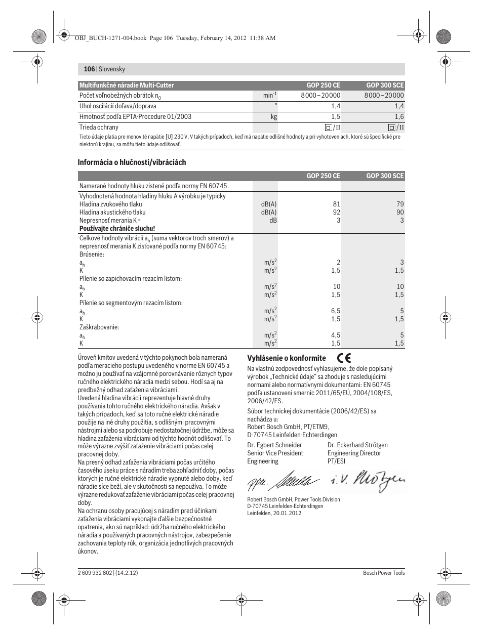 Bosch GOP 250 CE Professional User Manual | Page 106 / 199