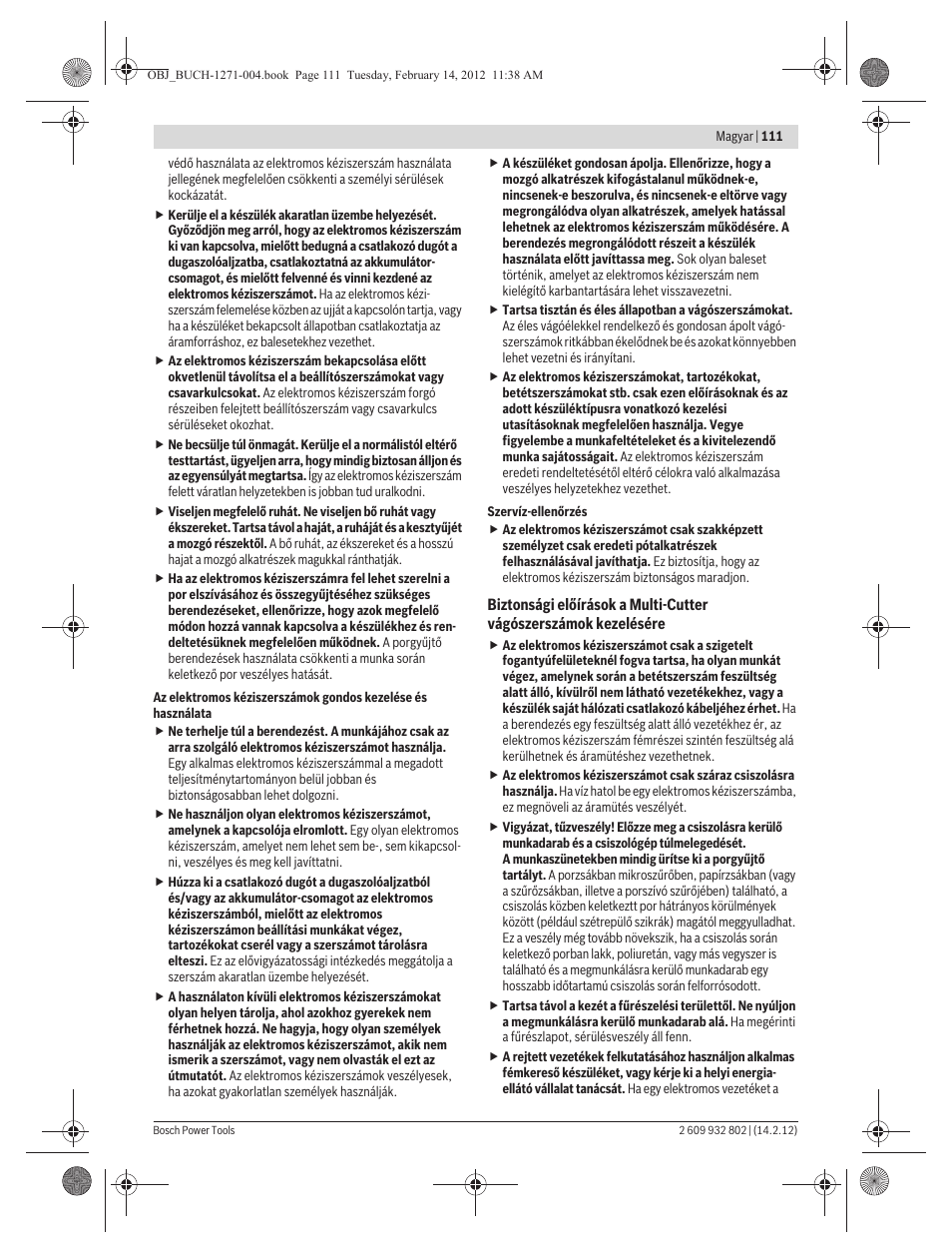 Bosch GOP 250 CE Professional User Manual | Page 111 / 199
