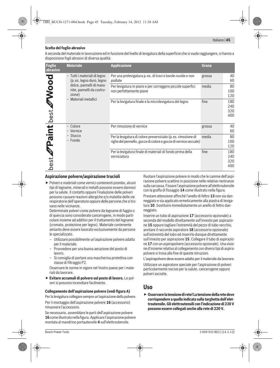 Bosch GOP 250 CE Professional User Manual | Page 45 / 199