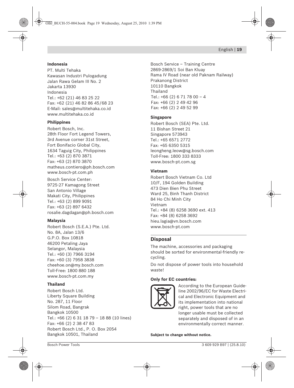 Bosch GSG 300 Professional User Manual | Page 19 / 179