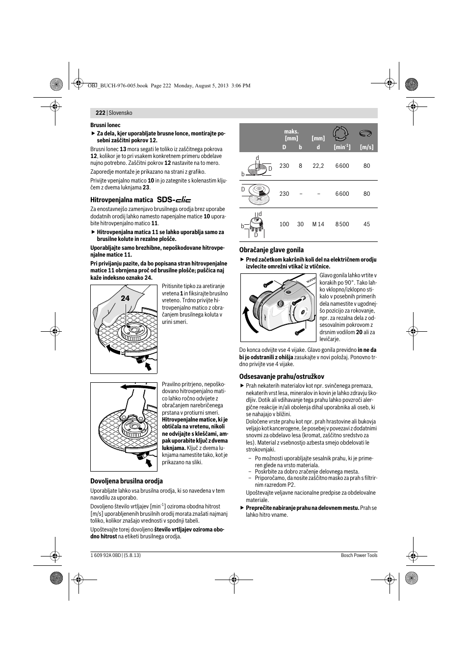 Bosch PWS 20-230 J User Manual | Page 222 / 267