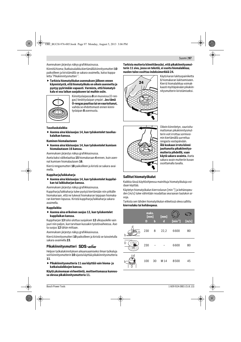 Bosch PWS 20-230 J User Manual | Page 97 / 267