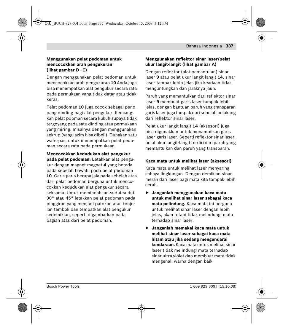 Bosch GTL 3 Professional User Manual | Page 337 / 368